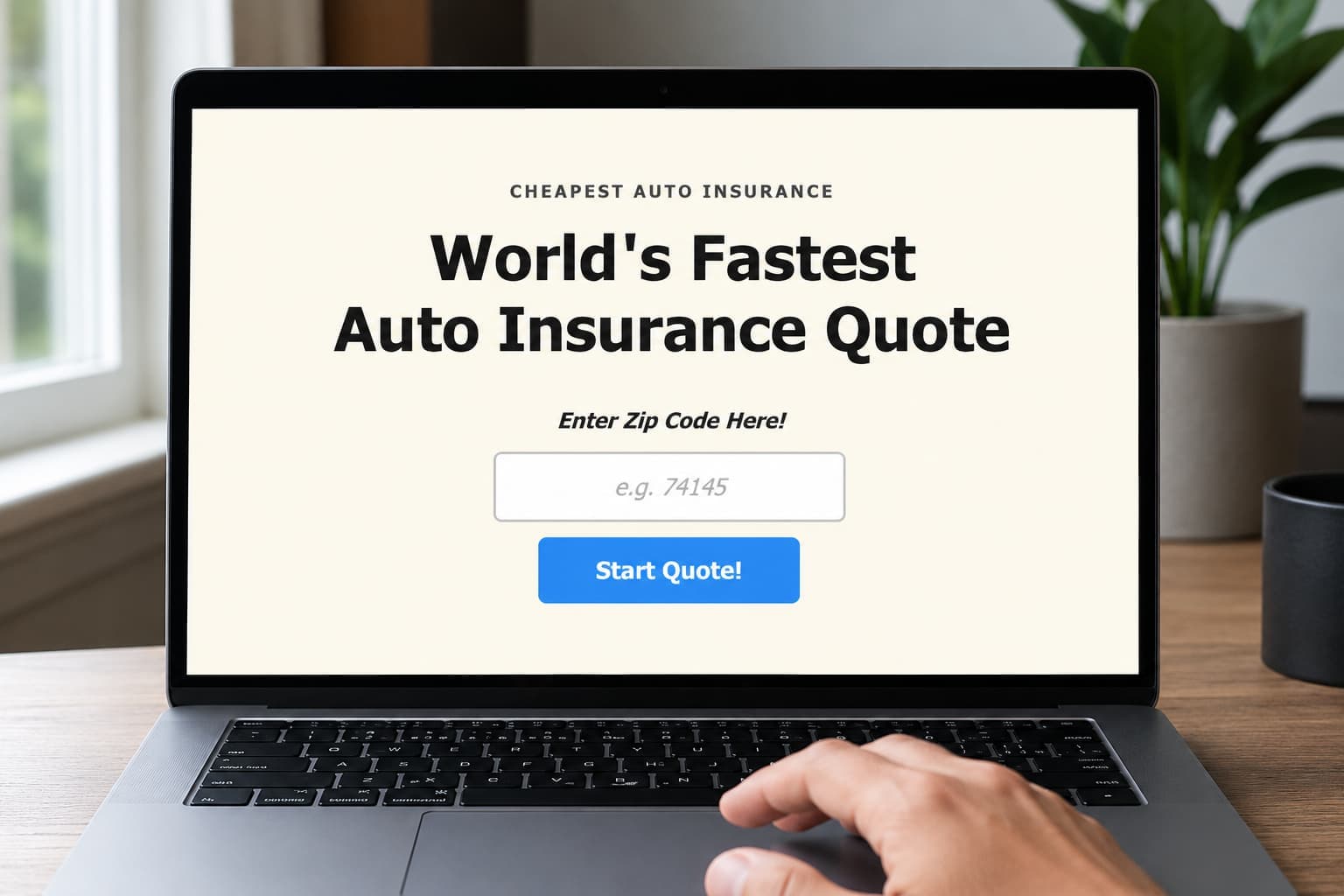Online form for starting car insurance quotes in Tulsa, OK.