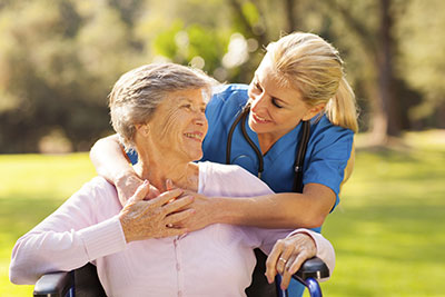Senior Woman And Nurse