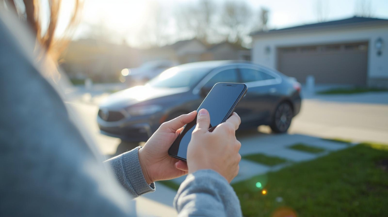 a close up of a person holding a cell phone