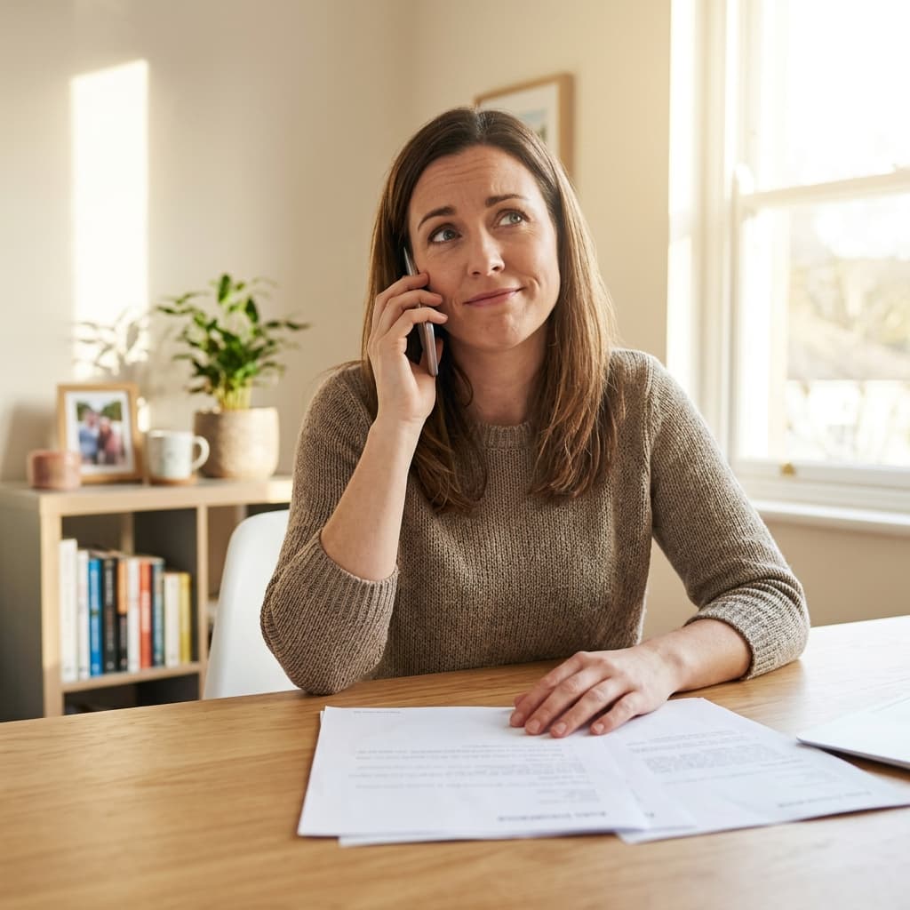 Driver checking auto insurance coverage status on a smartphone after a policy lapse.