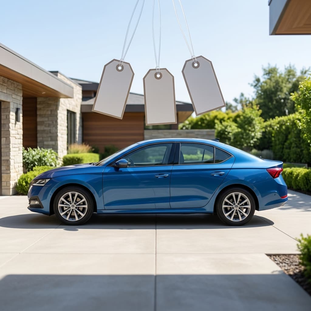 Same vehicle shown with different car insurance quote amounts from multiple insurance companies.