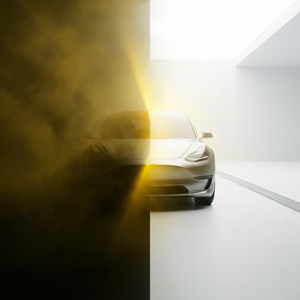 car moving from dark to light area representing full coverage insurance costs dropping with age in Oklahoma City