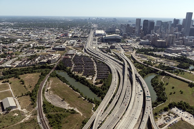 Houston Texas Highway Aerial View aerial-view-houston-highways