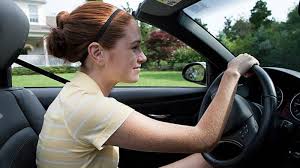 Girl Driving Convertible