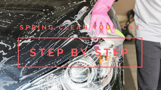 washing a car
